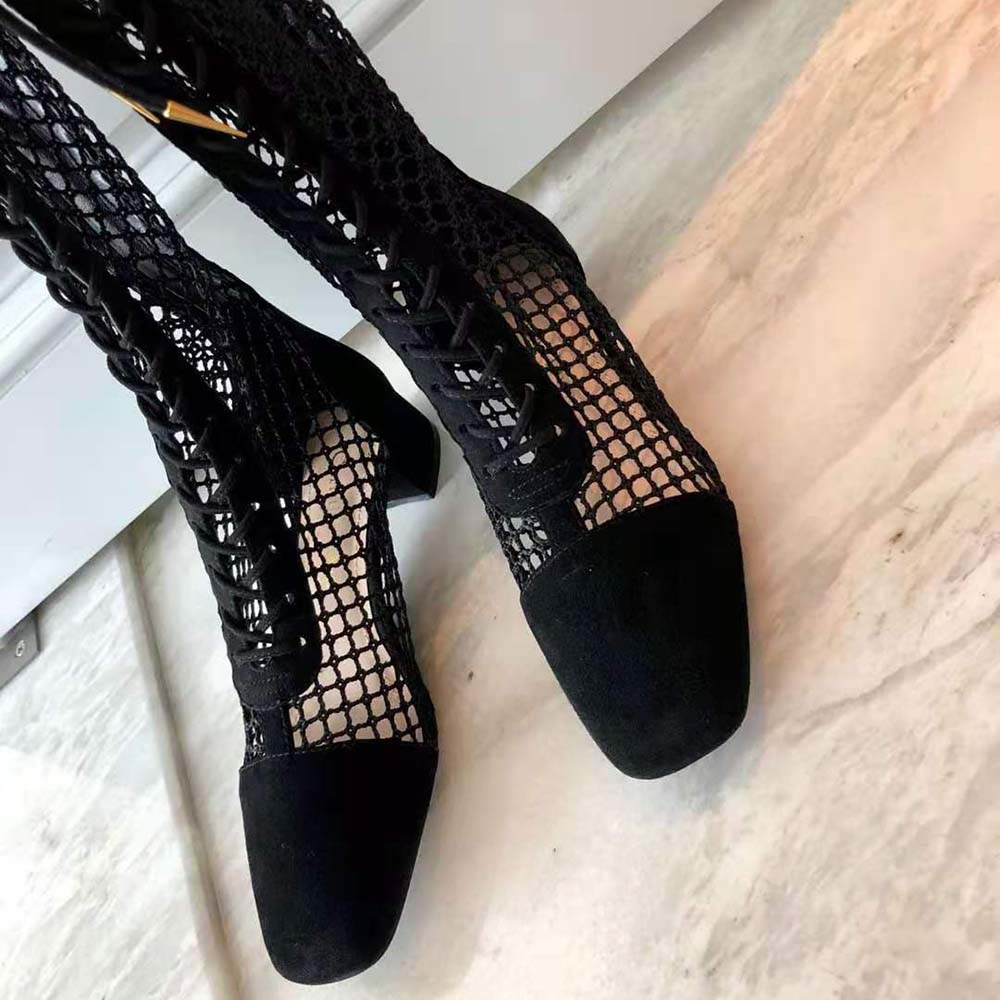 Dior Women Naughtily-D Ankle Boot Black Suede Calfskin - image 5