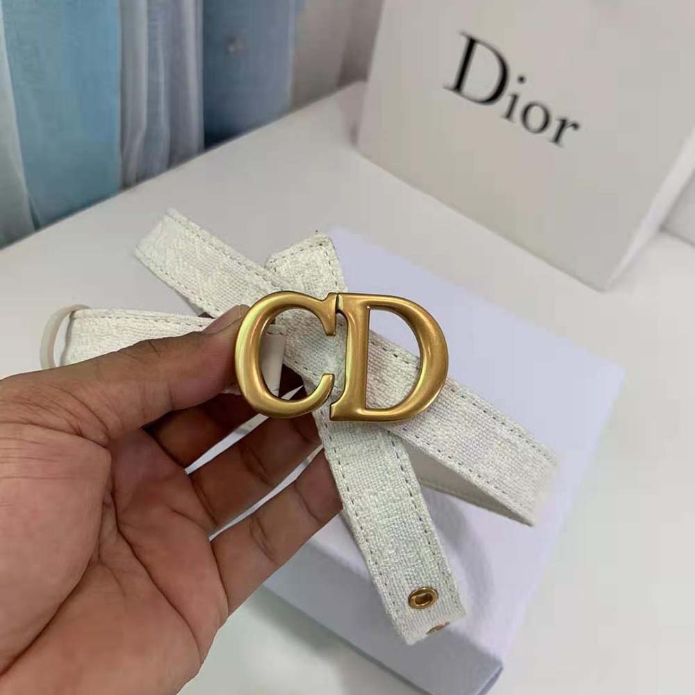 Dior Women Saddle Belt White Dior Oblique Jacquard - image 4