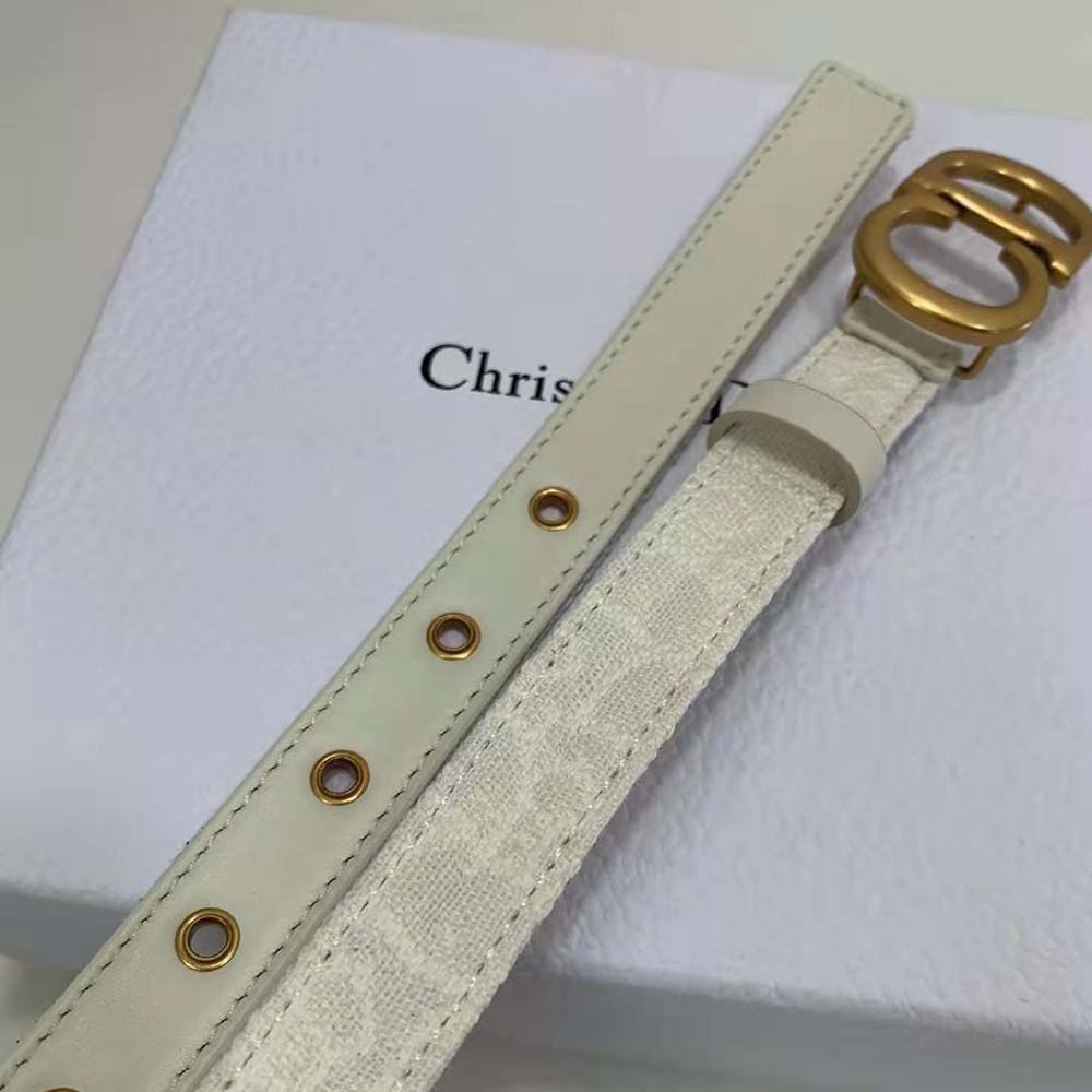 Dior Women Saddle Belt White Dior Oblique Jacquard - image 7