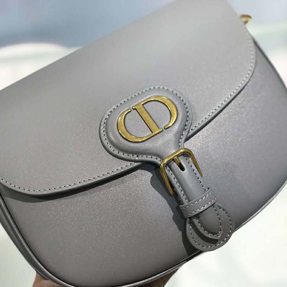 Dior Women Small Dior Bobby Bag Gray Box Calfskin - image 4