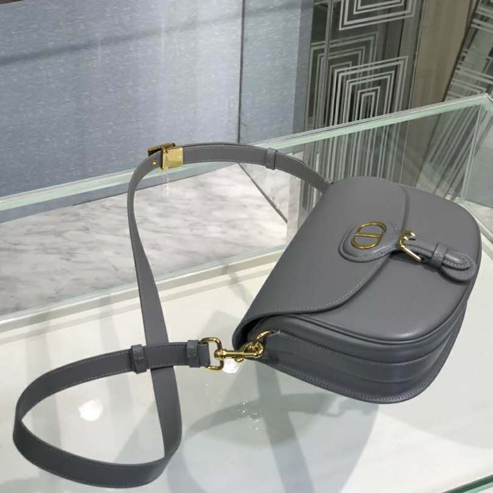 Dior Women Small Dior Bobby Bag Gray Box Calfskin - image 7