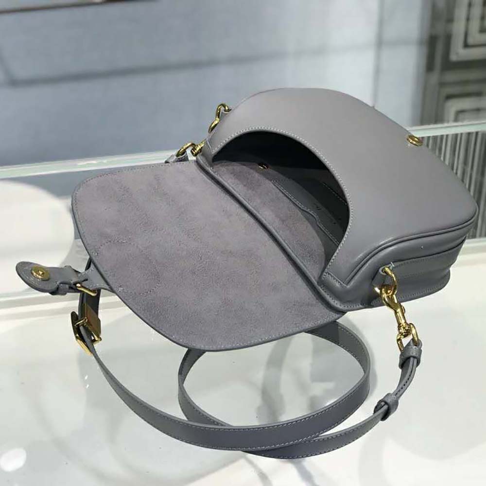 Dior Women Small Dior Bobby Bag Gray Box Calfskin - image 9