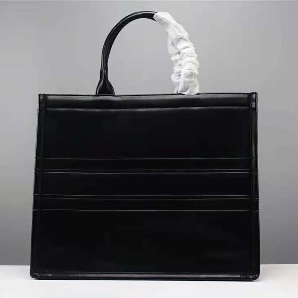 Dior Women Small Dior Book Tote Black Calfskin - image 5