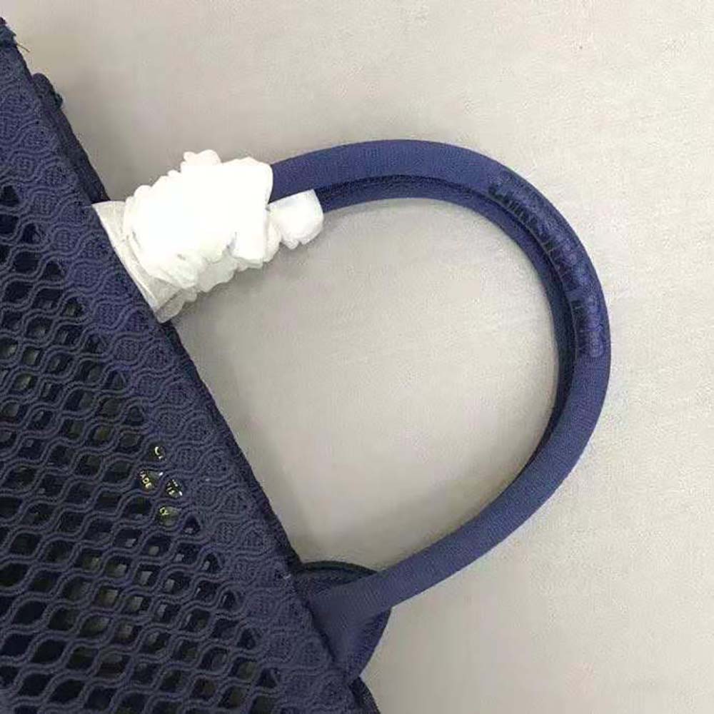 Dior Women Small Dior Book Tote Blue Mesh Embroidery - image 7