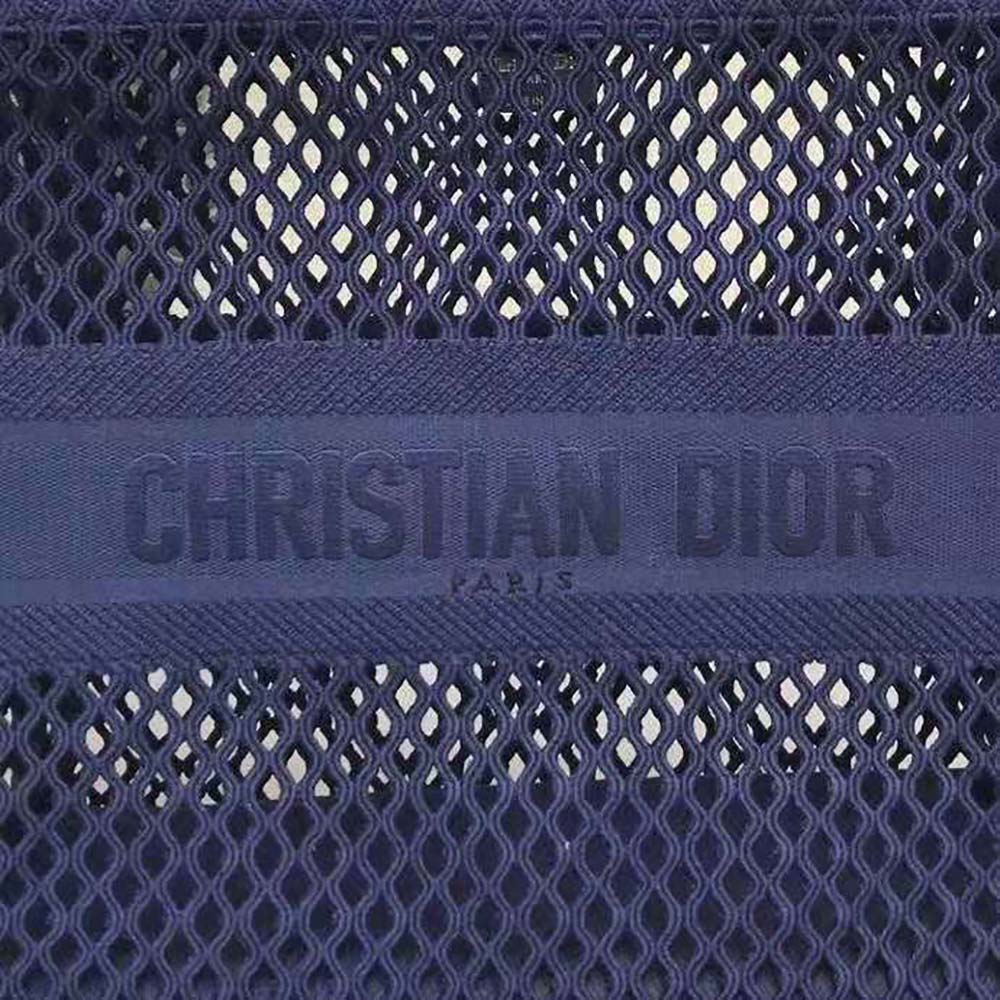 Dior Women Small Dior Book Tote Blue Mesh Embroidery - image 8