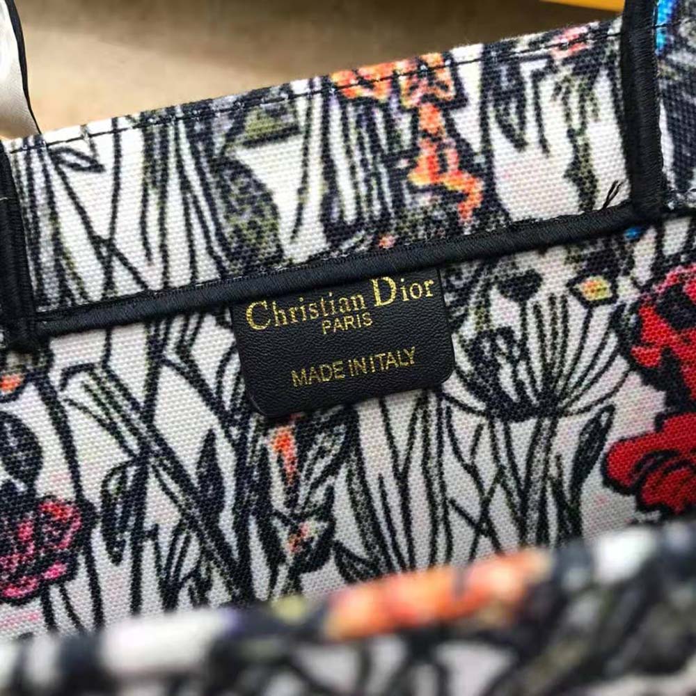 Dior Women Small Dior Book Tote Multicolor Mille Fleurs Embroidery - image 8