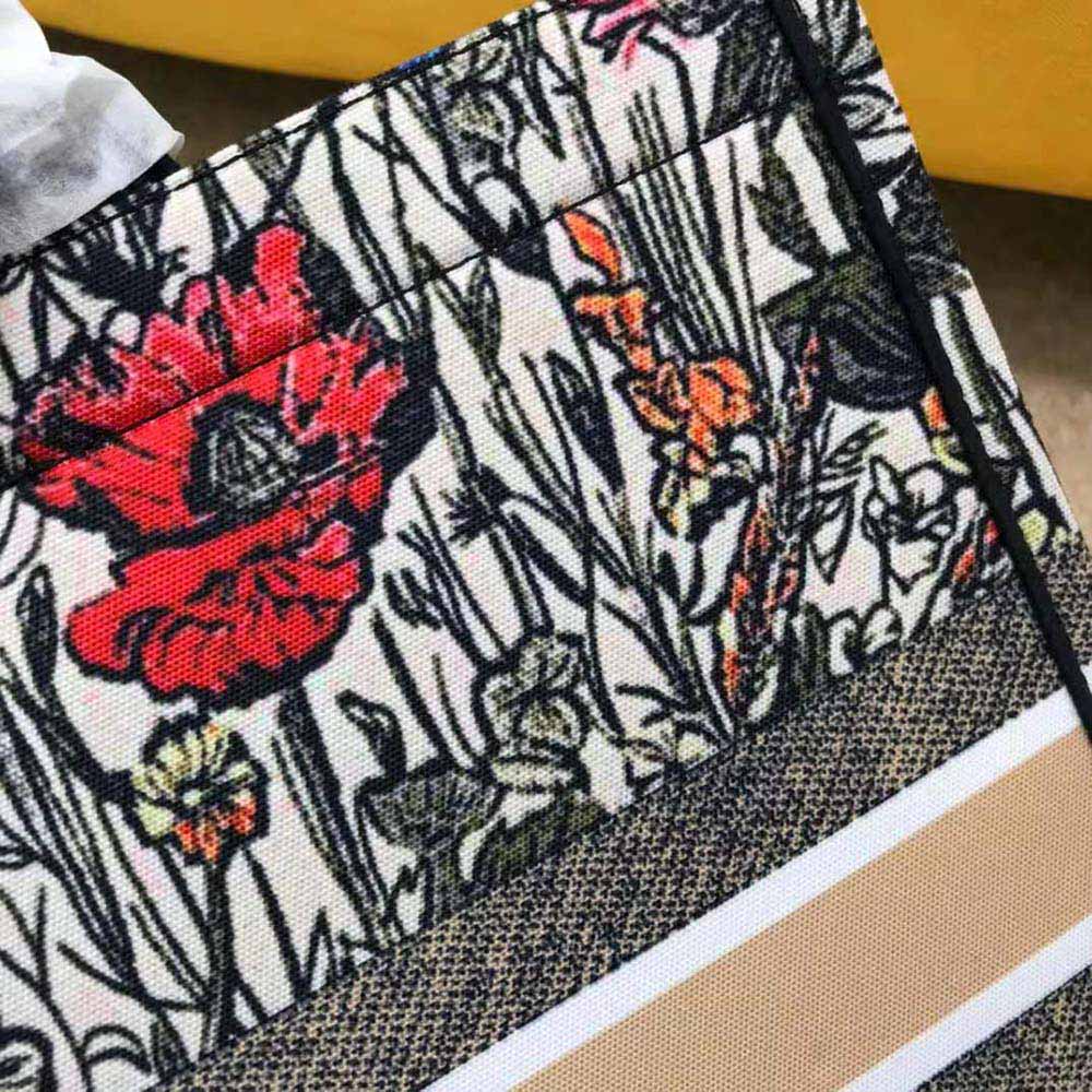 Dior Women Small Dior Book Tote Multicolor Mille Fleurs Embroidery - image 9