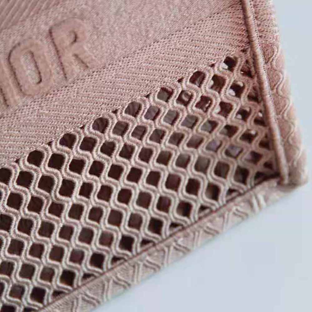 Dior Women Small Dior Book Tote Pink Mesh Embroidery - image 8