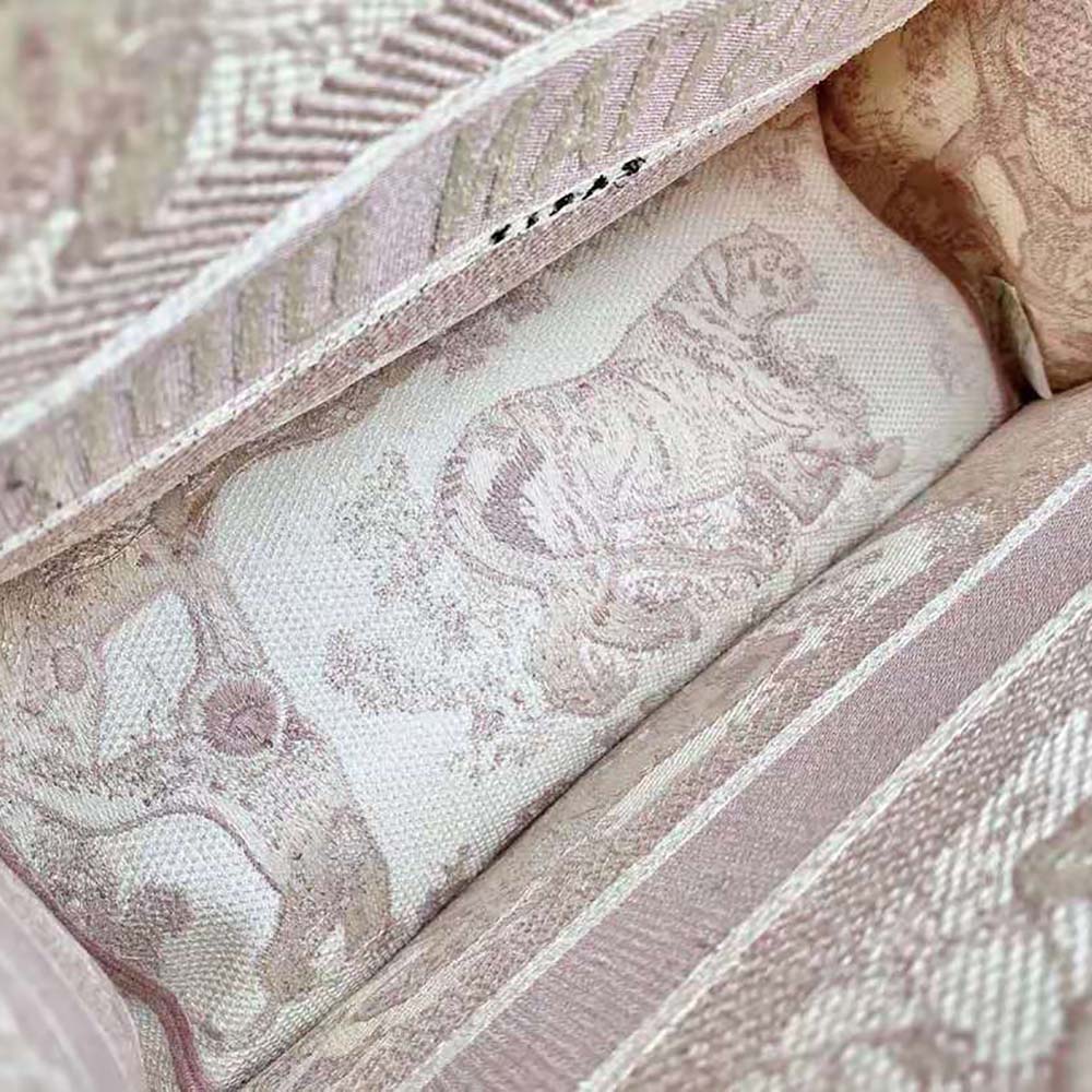 Dior Women Small Dior Book Tote Toile de Jouy Embroidery-Pink - image 6