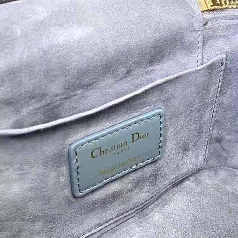 Dior Women Small Diortravel Vanity Case Cannage Lambskin-Silver - image 10
