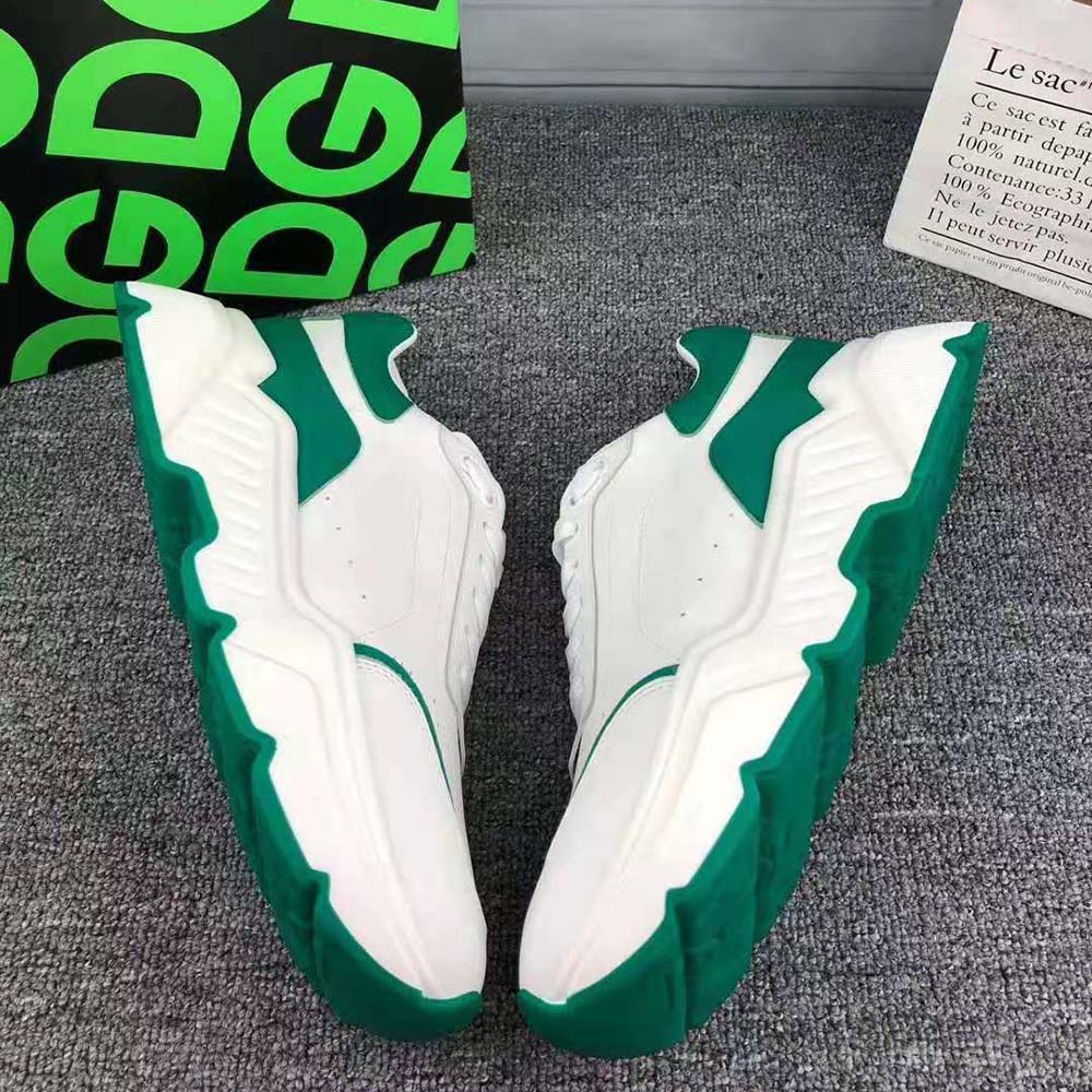 Top angle showing lace-up closure on Dolce Gabbana Daymaster sneakers
