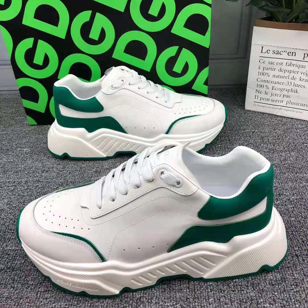 Dolce Gabbana D&G Men Daymaster Sneakers in Nappa Calfskin-Green - image 7