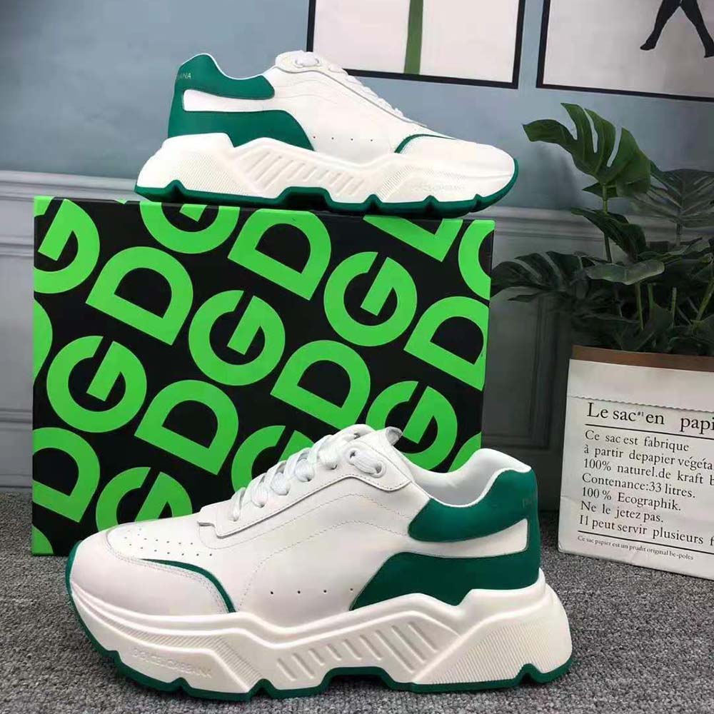 Dolce Gabbana D&G Men Daymaster Sneakers in Nappa Calfskin-Green - image 9