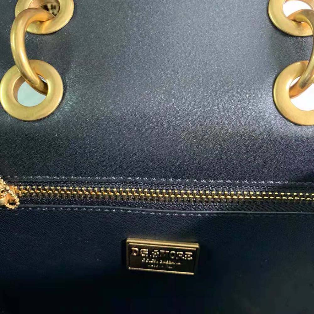 Dolce Gabbana D&G Women Dg Amore Bag in Calfskin-Black - image 9