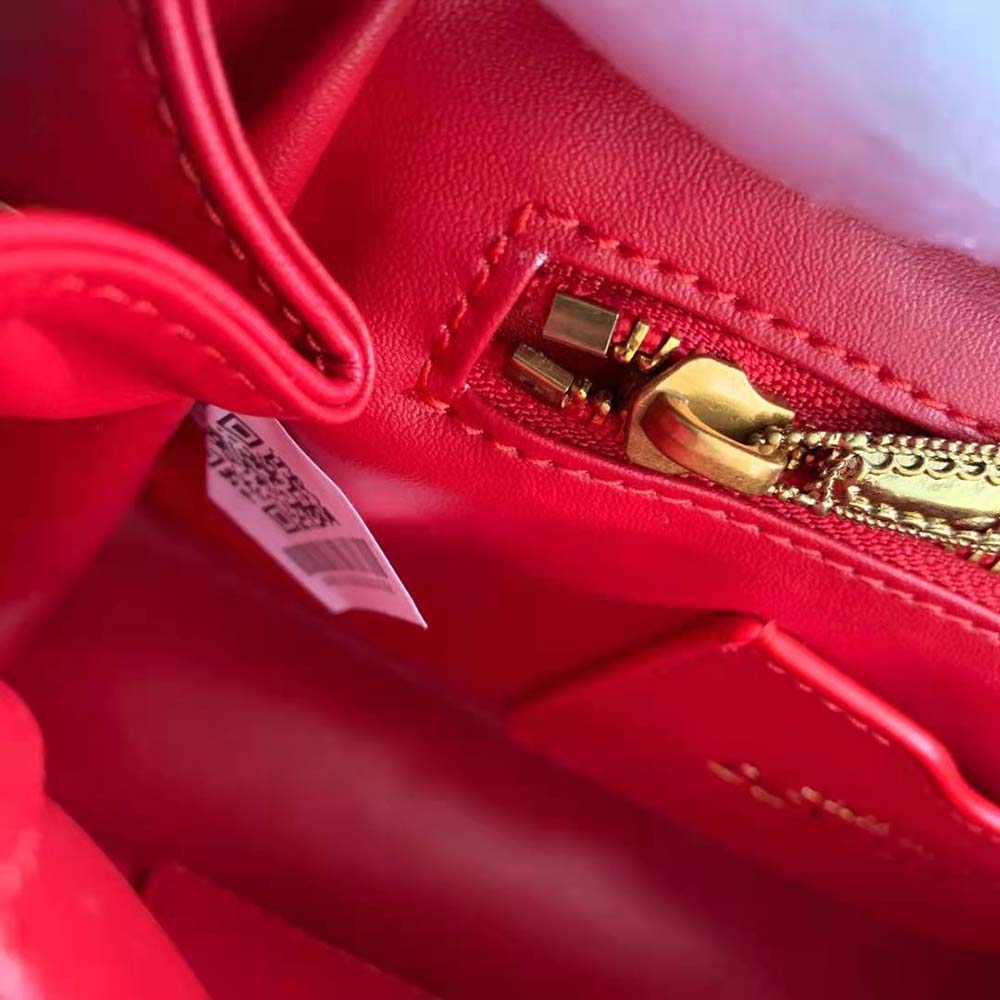 Dolce Gabbana D&G Women Large Devotion Shoulder Bag in Quilted Nappa Leather-Red - image 9