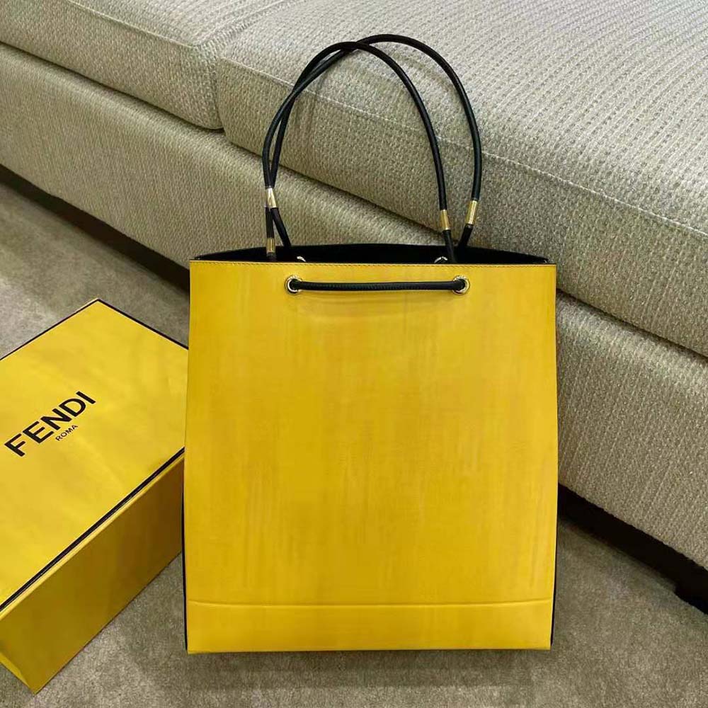 Fendi Men Fendi Pack Medium Shopping Bag Yellow Leather Bag - image 4