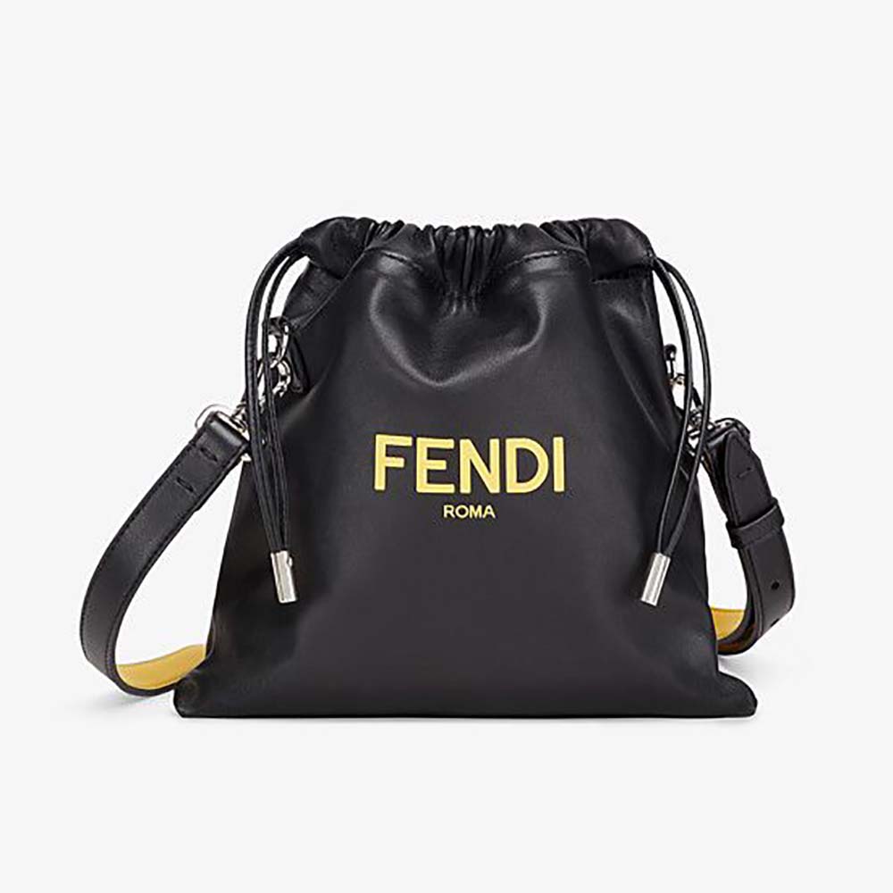 Fendi Men Fendi Pack Small Pouch Nappa Leather Bag-Black - image 1