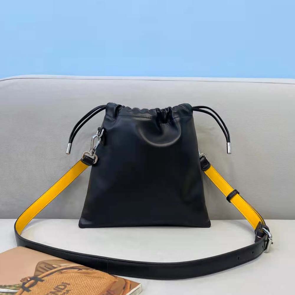 Fendi Men Fendi Pack Small Pouch Nappa Leather Bag-Black - image 3