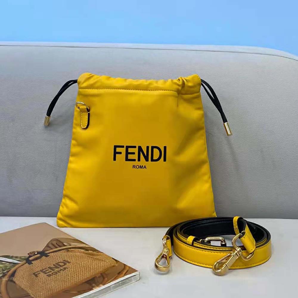 Close-up of silver-tone hardware on Fendi Men Fendi Pack Small Pouch