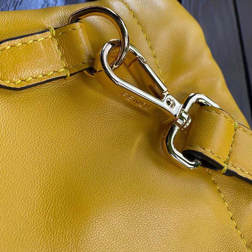 Fendi Men Fendi Pack Small Pouch Nappa Leather Bag-Yellow - image 8