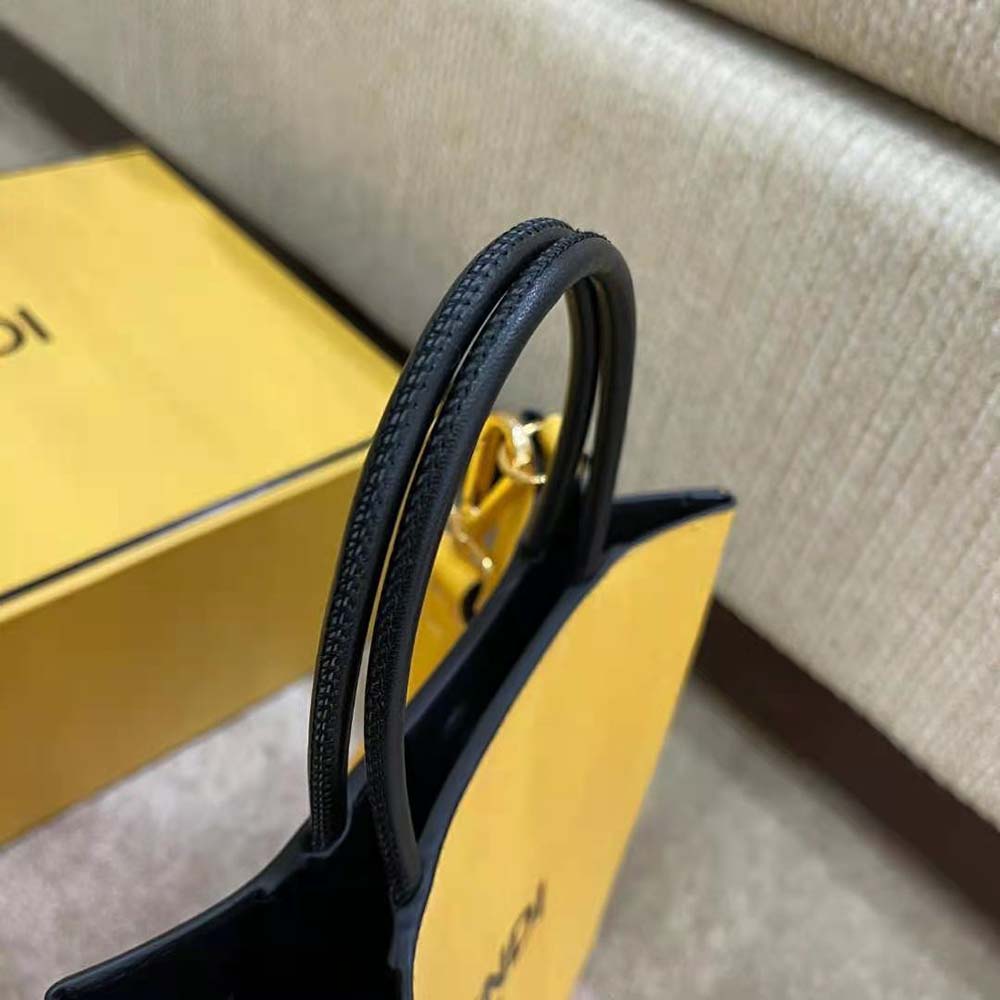 Fendi Men Fendi Pack Small Shopping Bag Yellow Leather Bag - image 6