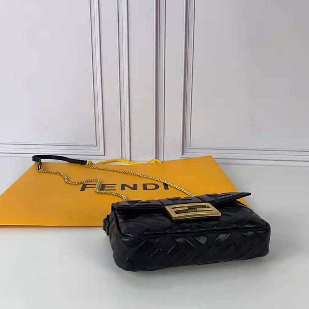 Fendi Women Baguette Black Leather Bag - image 4