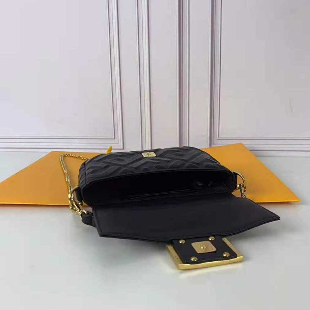 Fendi Women Baguette Black Leather Bag - image 5
