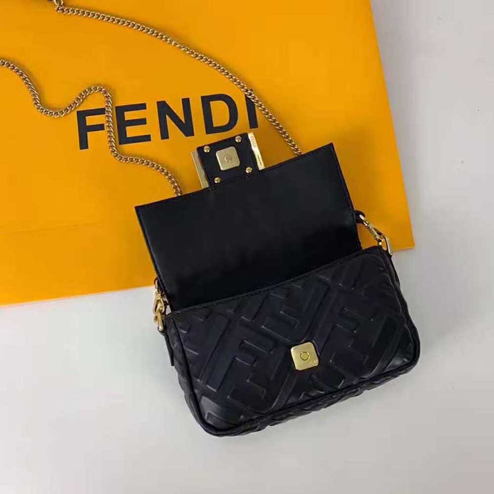 Fendi Women Baguette Black Leather Bag - image 6