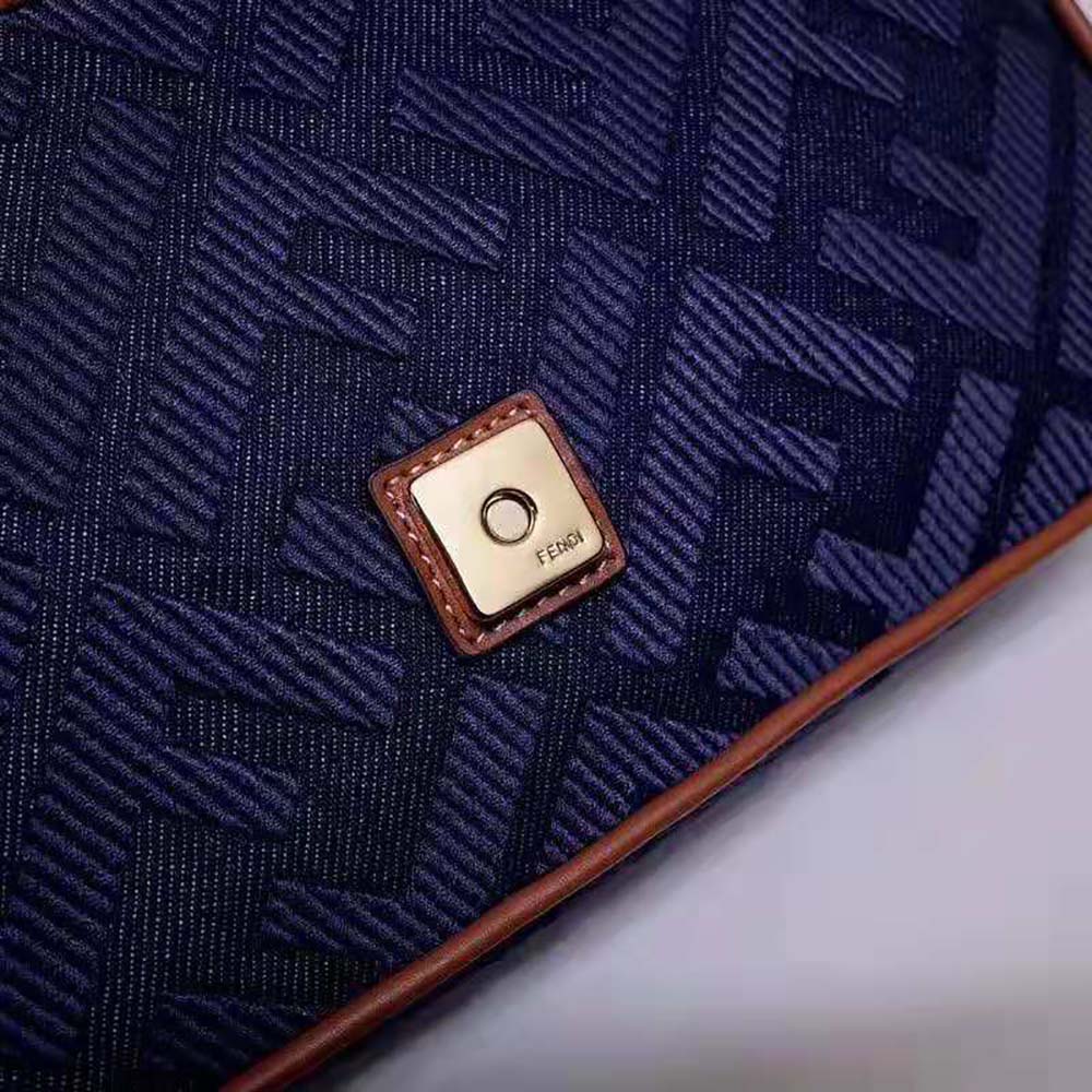 Fendi Women Baguette Blue Denim Bag - image 6