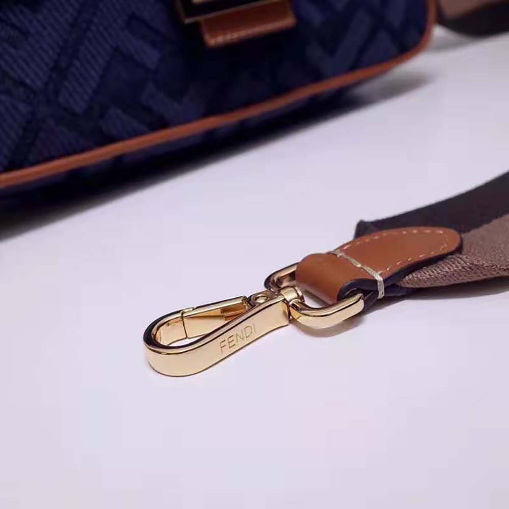 Fendi Women Baguette Blue Denim Bag - image 8