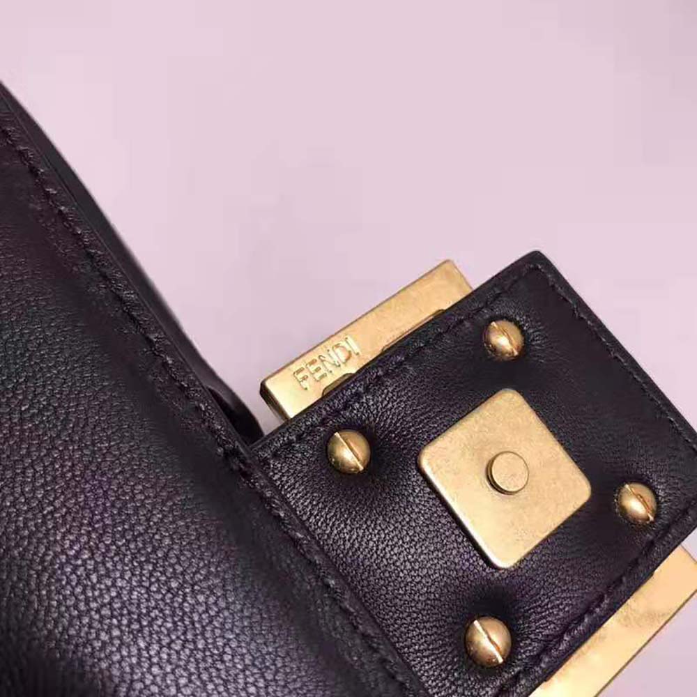 Fendi Women Baguette Chain Black Nappa Leather Bag - image 9