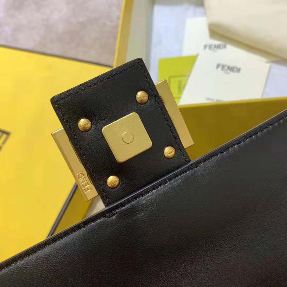 Fendi Women Baguette Chain Nappa Leather Bag-Black - image 5