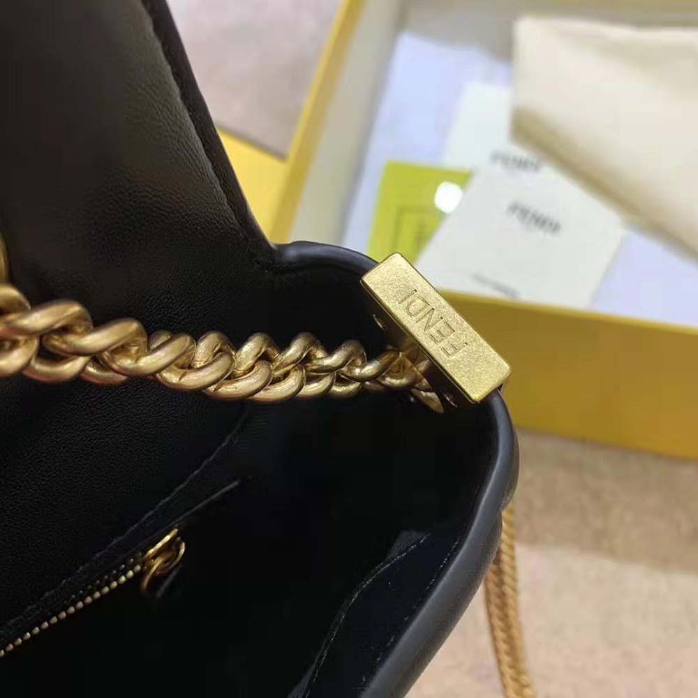 Fendi Women Baguette Chain Nappa Leather Bag-Black - image 6