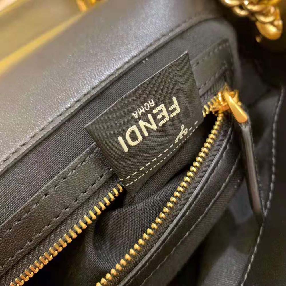 Fendi Women Baguette Chain Nappa Leather Bag-Black - image 9
