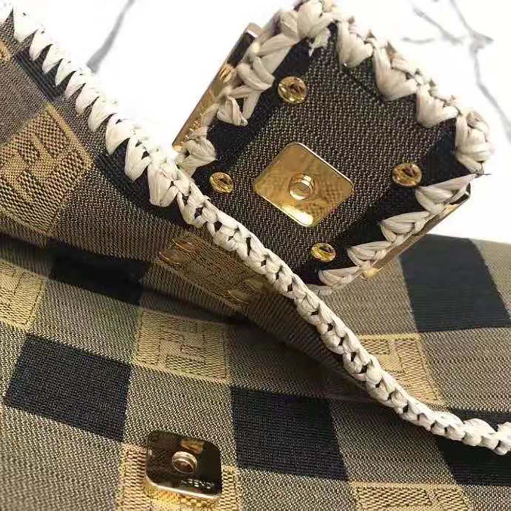Fendi Women Baguette Brown Fabric Bag - image 10