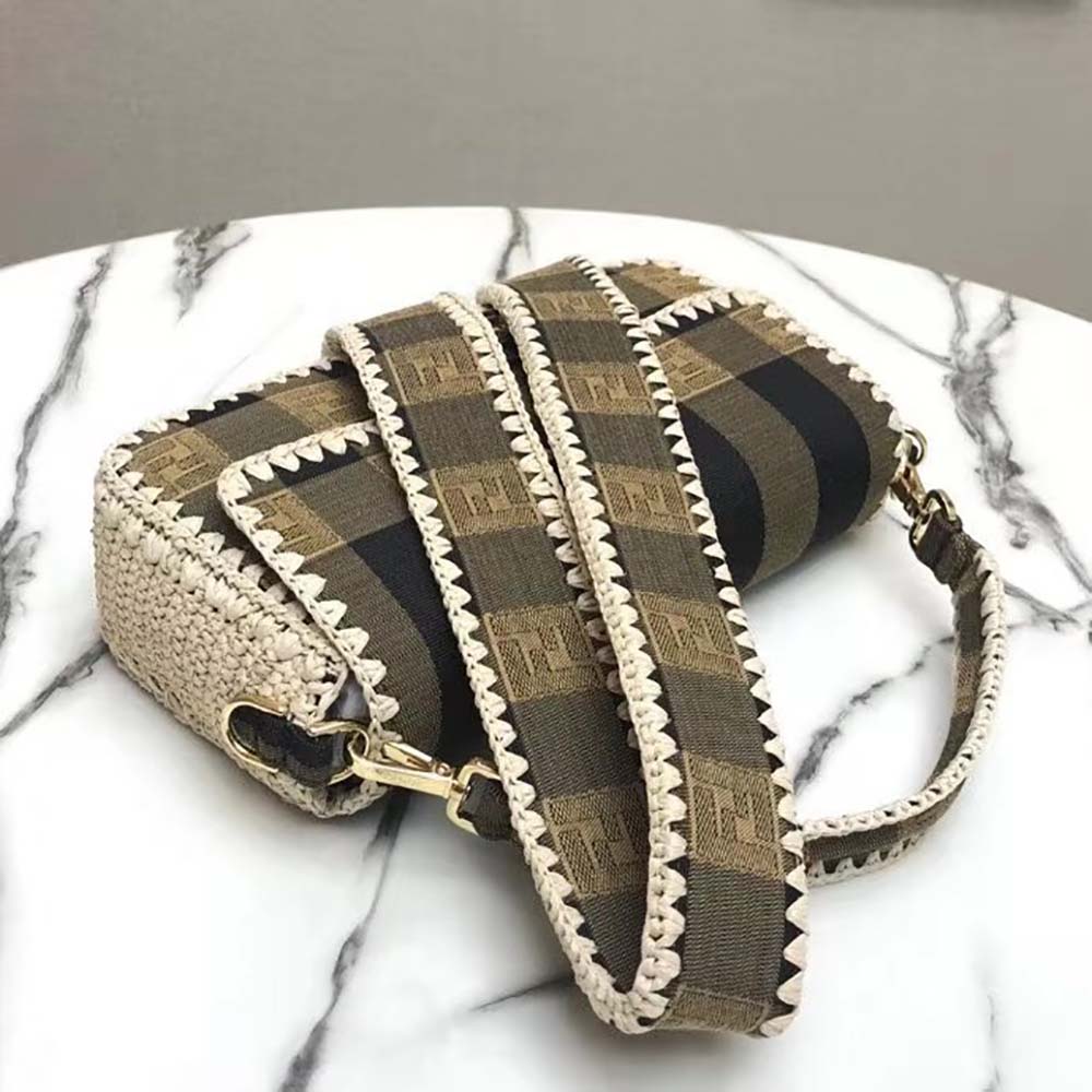 Fendi Women Baguette Brown Fabric Bag - image 7