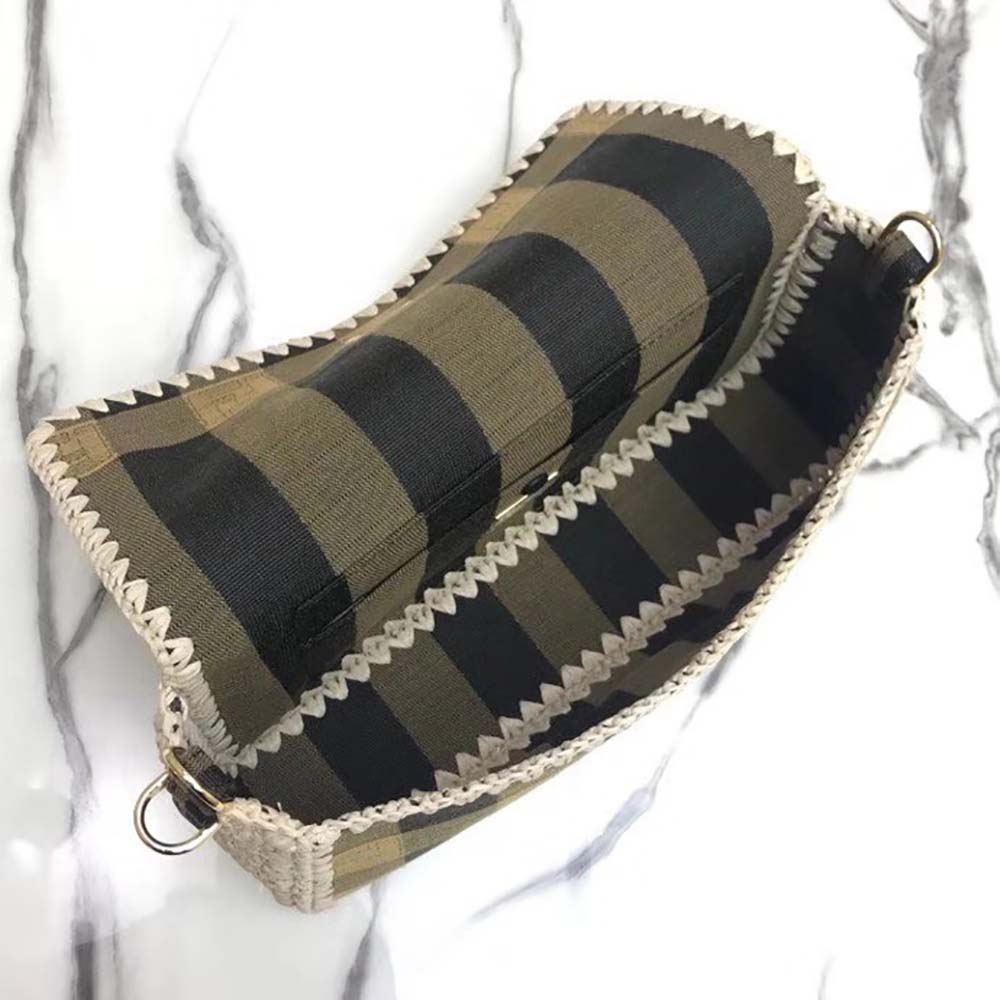 Fendi Women Baguette Brown Fabric Bag - image 9