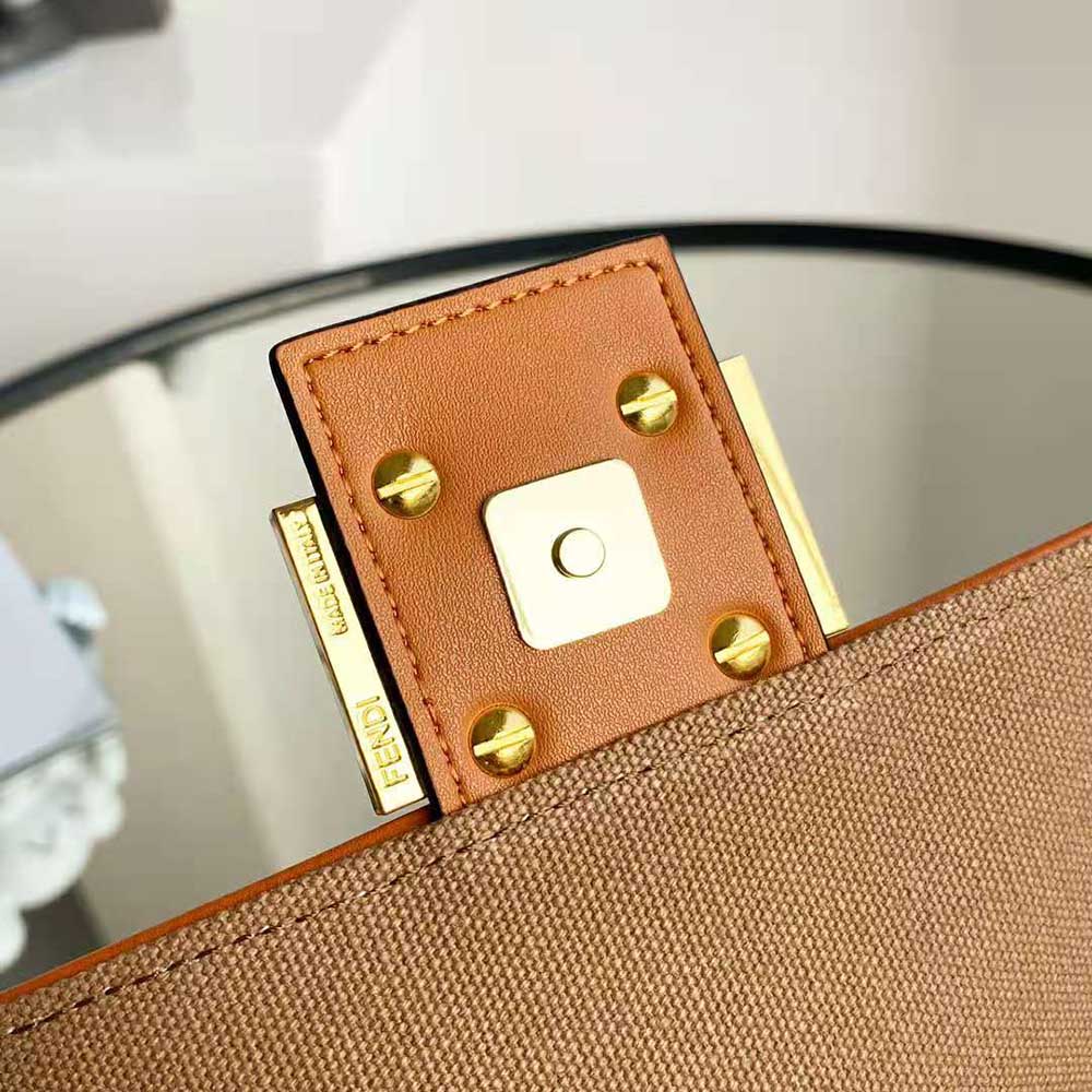 Fendi Women Baguette Green Canvas Bag - image 10