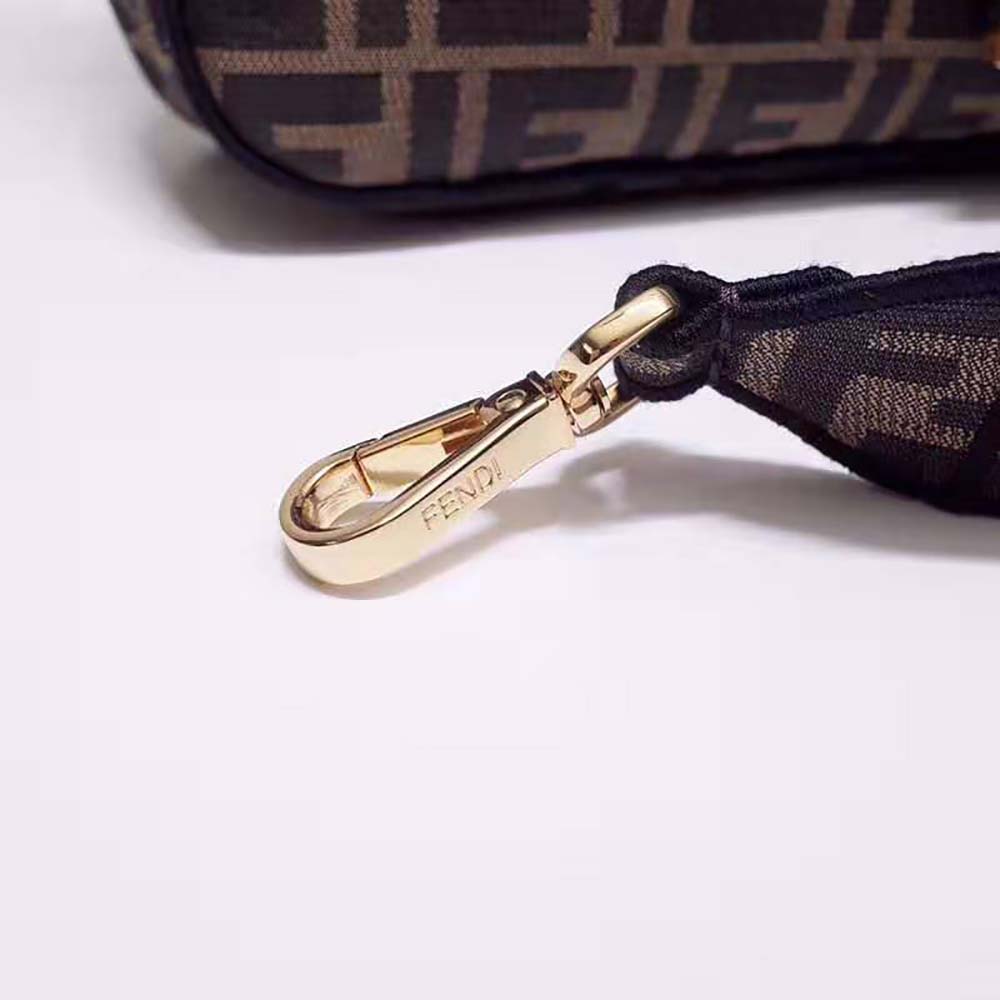 Fendi Women Baguette Large Brown Fabric Bag - image 6