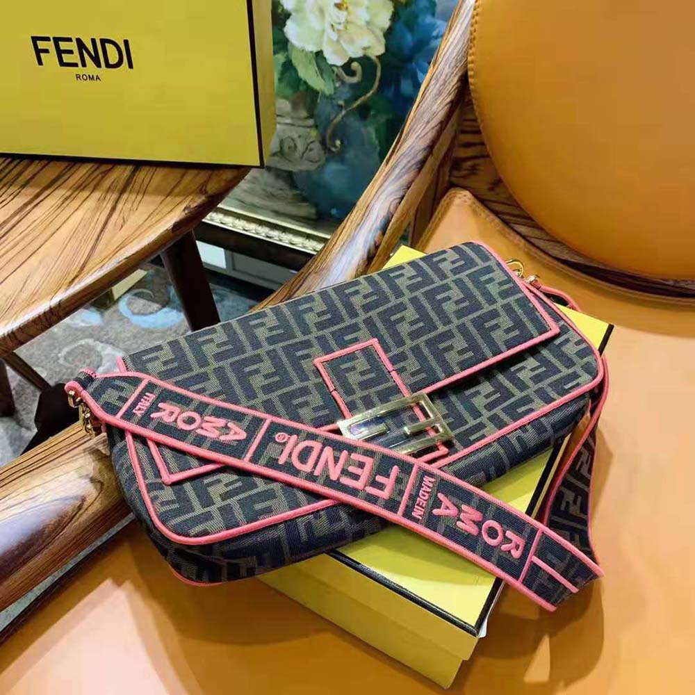 Fendi Women Baguette Large Fendi Roma/Amor Fabric Bag - image 5