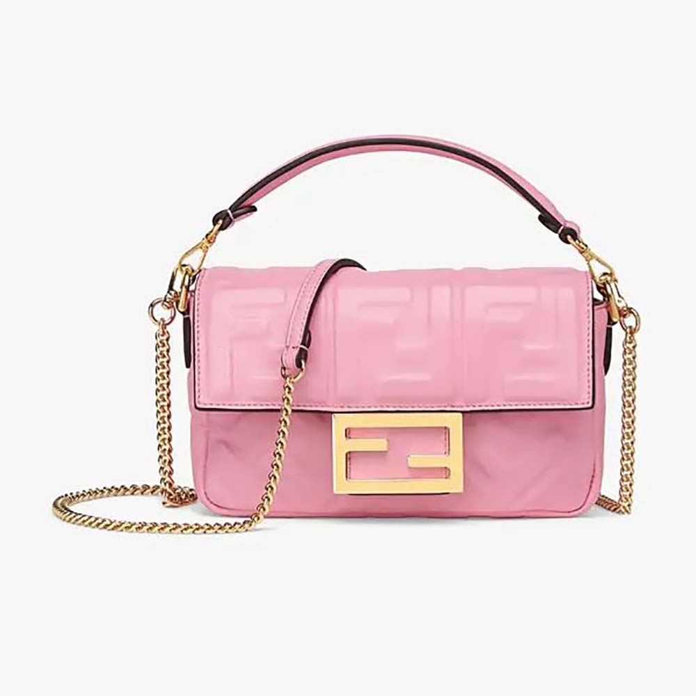 Fendi Women Baguette Soft Nappa Leather Bag-Pink - image 1