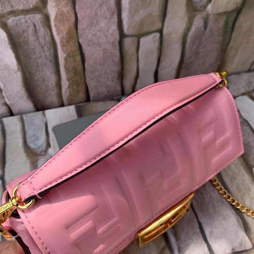 Fendi Women Baguette Soft Nappa Leather Bag-Pink - image 6