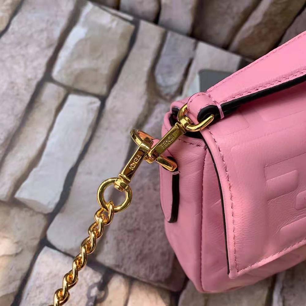 Fendi Women Baguette Soft Nappa Leather Bag-Pink - image 7