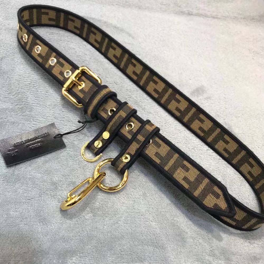 Fendi Women Brown Fabric Belt - image 4