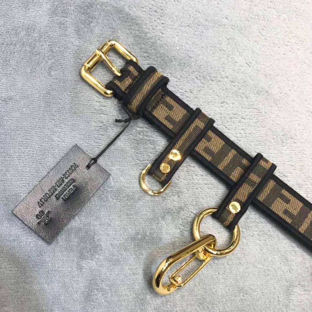 Fendi Women Brown Fabric Belt - image 5