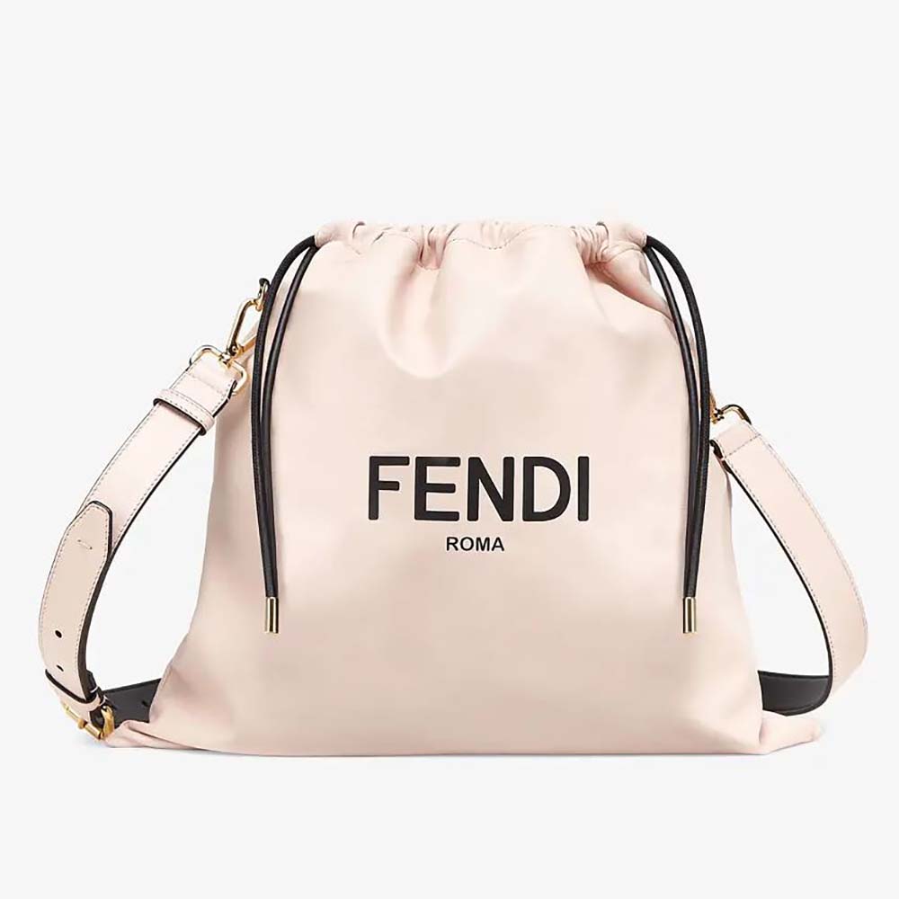 Front view of Fendi Women Fendi Pack Medium Pouch Pink Nappa Leather Bag
