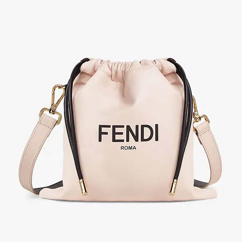 Front view of Fendi Women Fendi Pack Small Pouch Pink Nappa Leather Bag