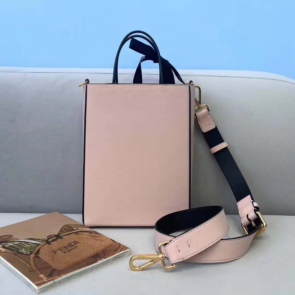 Fendi Women Fendi Pack Small Shopping Bag Pink Leather Bag - image 4