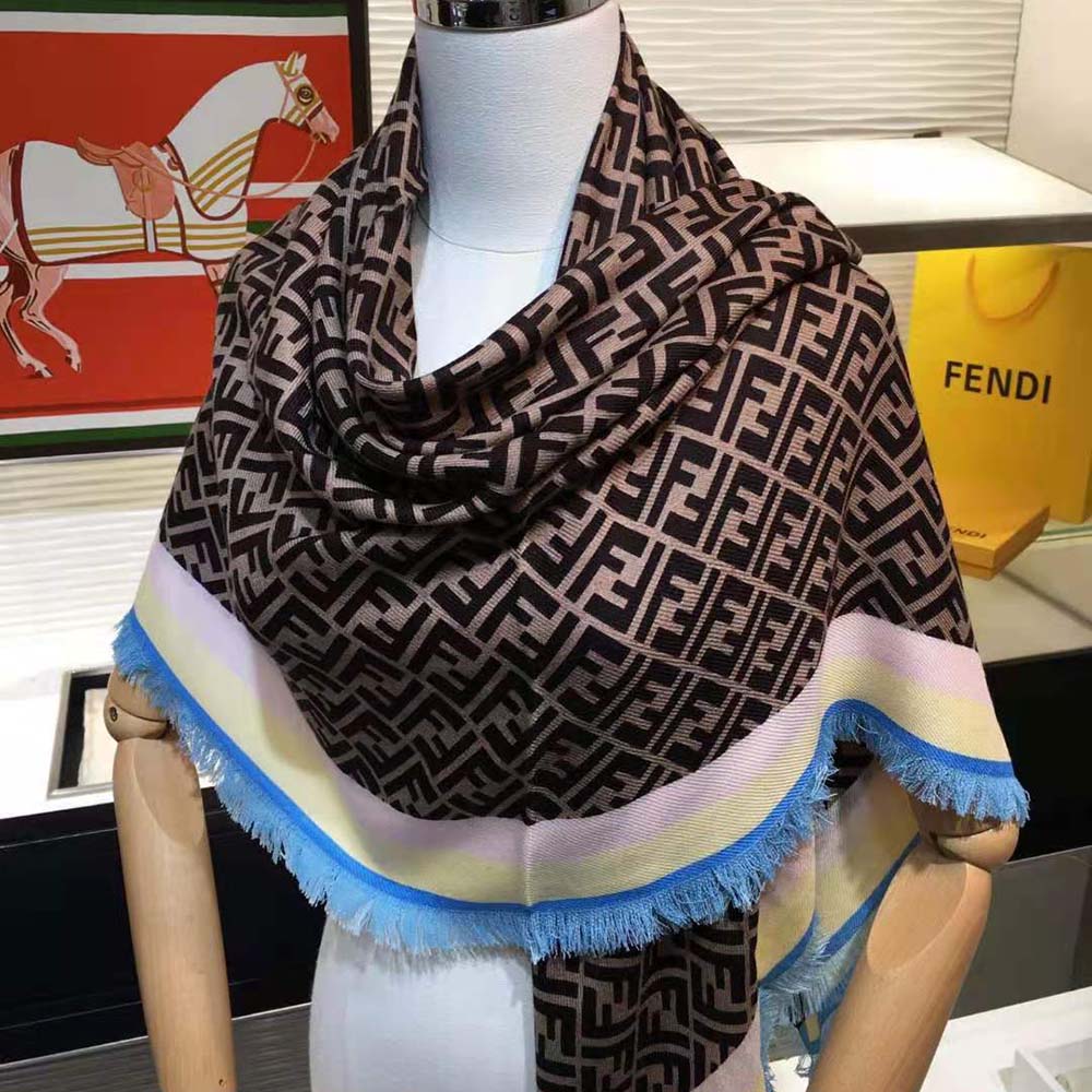 Fendi Women Foulard FF Multicolor Silk Foulard - image 5