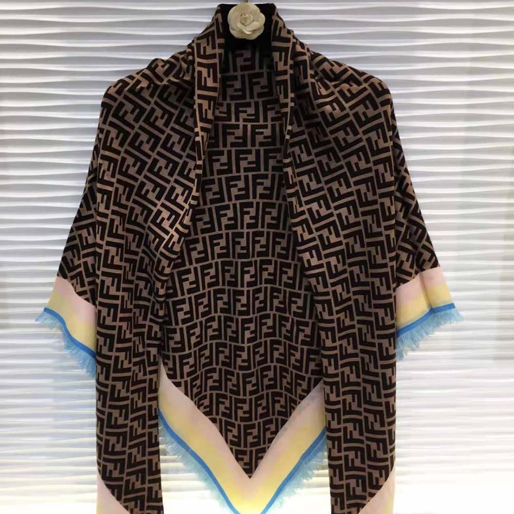 Fendi Women Foulard FF Multicolor Silk Foulard - image 6